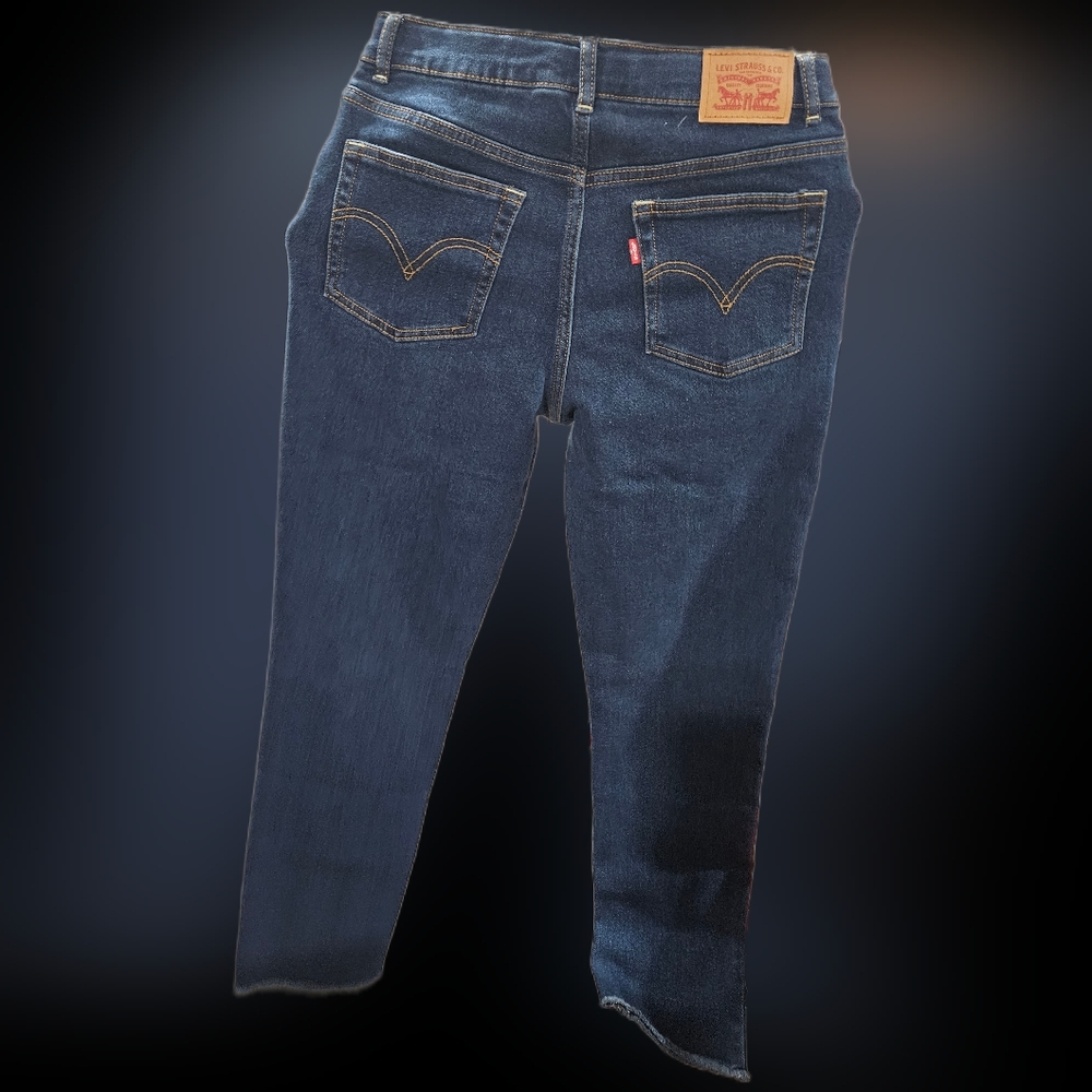 Levi's Blue High Rise Straight Denim Youth 14